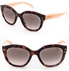 Prada PR12SS Nude Pink Brown Havana Classic Heritage Triangle Sunglasses New. Price: $186.00.