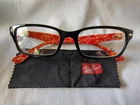 New Ray-ban RB5206 2479 54-18 Eyeglasses Frames Black Red Script Rx 145 W/case. Price: $82.80.