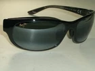 Maui Jim Italy MJ417-02J 63 18 128 Dgm Bluish Gray Shiny Black Wrap Sunglasses Pre-owned. Price: $326.24.