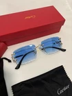 Cartier Decor Vintage Optical Rimless Blue Unisex Eyeglasses New. Price: $80.00.