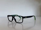 Nike 7092 001 Square Black Green Eyeglasses Frame Only 55-14-140 Pre-owned. Price: $59.99.