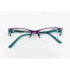 Zenni Eyeglass Frames Women Teal Purple Cat Half Rim 698317 53-17-140 Pre-owned. Price: $15.99.