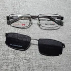 Easytwist CT210 Gray Eyeglass Frames W/ Polarized Clip-on Sunglasses 51-16-135 New. Price: $44.99.