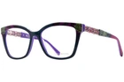 Coco Song Ginger-flower CV306 C2 Eyeglasses Women's Teal/purple Full Rim 54MM New. Price: $359.95.