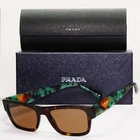 Prada Sunglasses Brown Lens Green Havana Tortoise PR15YV Vpr 23B-1O1 52MM Pre-owned. Price: $212.98.