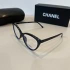 Chanel 3393 Black Cat-shaped Eyeglass Frame Transparent Lenses 54 16-140 New. Price: $270.00.