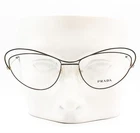 Prada Eyeglasses VPR56Q QE3-1O1 Black Gold Double Wire 53-17-135 No Case New. Price: $88.50.