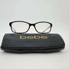 Bebe BB5122 Jet Eyeglasses Frames Black Zebra Temple 53 15 W/ Case Pre-owned. Price: $27.99.