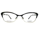 Flexon Eyeglasses Frames W3000 001 Black Polished Gold Cat 53-17-140 New. Price: $44.95.