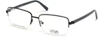 Viva VV4049 001 Black Square Optical Eyeglasses Half-rim Frame 55-16-140 New. Price: $79.60.