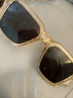 Aldi Batavia Sunglasses 838243 Square Tan Translucent Frames Gray Lenses Women Pre-owned. Price: $16.50.