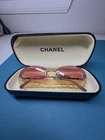 Chanel 4013 C.124/58 Rimless Silver Red Lens Sunglasses Titanium Frame W/case Pre-owned. Price: $299.00.