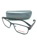 New Prada Eyeglasses Vps 50G DG0-1O1 55-17 Rubberized Matte Black & Red Frames. Price: $249.99.