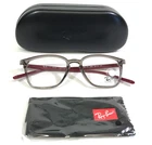Ray-ban Eyeglasses Frames RB7185 8083 Clear Gray Red Square Full Rim 50-18-145 New. Price: $102.99.