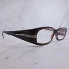 Prada Vpr 12H Dark Brown Tortoise Crystal Rectangular Eyeglasses 51-15-135 Pre-owned. Price: $89.99.
