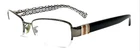 Coach Cecily HC5027 9084 Dark Silver/black Half Rim Eyeglasses Frame 52-17-135 Pre-owned. Price: $64.00.