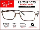 Ray-ban RB7517 1073 Memory Metal Eyeglass Frames Brown Gray 54-17-140 Rectangle Pre-owned. Price: $36.00.