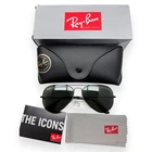 Ray-ban Aviator Sunglasses RB3025 L2823 Black Green 58MM Medium With Case New. Price: $119.50.
