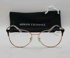 Armani Exchange Eyeglasses Frames Ax 1034 6106 52-16 140 Black Gold No Lenses New. Price: $32.00.