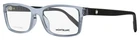 Montblanc Rectangular Eyeglasses MB0066O 003 Transparent Gray/matte Black 56MM New. Price: $189.00.