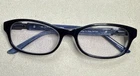 Milan MIL-16-76 Blue/light Blue/black Full Rim Eyeglasses Frames 53-17-135-32.5 Pre-owned. Price: $35.00.
