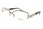 Tura Brilliance Eyeglasses Frames TE269 Brn Brown Swarovski Crystals 53-16-140 New. Price: $219.99.