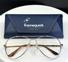 Vtg Foster Grant DG0317 Dl Gld Fwg Gold Aviator Full Rim Eyeglasses Frames Only Pre-owned. Price: $34.99.
