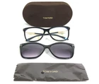 Tom Ford Eyeglasses Frames TF5824-B 001 Black Gold Cat W/ Clip-on 56-14-140 New. Price: $319.99.