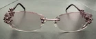 Vintage Caviar 2349 Eyeglasses Frame Pink Clear Crystals Rimless Pre-owned. Price: $198.77.