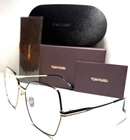 New Tom Ford TF5876-B 032 Shiny Black On Gold Authentic Eyeglasses Frame 56-16. Price: $195.00.