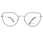 Adin Thomas Eyeglasses Frames AT-542 C2 Black Chrome Cat Wire Rim 52-18-140 New. Price: $75.25.