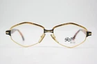 Vintage Persol Athena Gold Black Brown Square Eyeglass Frame New. Price: $147.64.