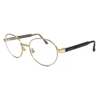 Gucci Eyeglasses Frames GG0189O 001 Shiny Gold Black Round Wire Rim 50-18-145 New. Price: $299.99.