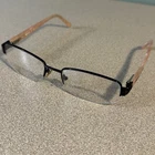 Harley Davidson Pink Eyeglasses Frames HD361 Metal Half Rim Rectangle 53-18-135 Pre-owned. Price: $25.00.
