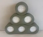 Pottery Barn Ali Frame Picture Set Green 6 Photo Modern Holiday Shaped Used. Price: $25.00.