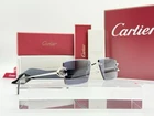Cartier Sunglasses Decor Silver Ref. CT0344O Customized With Cut Diamond Lense New. Price: $1399.00.