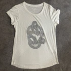 Zadig & Voltaire Women's Skinny Strass Snake Skull T-shirt White Size New. Price: $25.00.