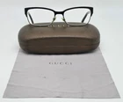 Gucci GG4214 GB5 Gloss Black Eyeglasses Frame W/ Flexhinge And Case Italy 54MM Pre-owned. Price: $285.99.