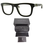New!! Philipp Plein VPP023M 0703 Black Square Full Rim Optical Frame Eyeglasses. Price: $179.99.