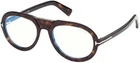 New Tom Ford FT5756-B 052 Shiny Dark Havana Blue Light Block 53MM Authentic Eyeg. Price: $484.99.