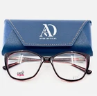 Cafe Lunettes 3337 C2 Burgundy Red Womens Semi Cat Eyeglasses 55-17-140 B:45 New. Price: $27.99.