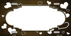Brown White Love Scallop Oil Rubbed Metal Novelty License Plate Tag LP7641 New. Price: $17.49.