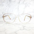 Safilo Elasta 5690 NR6 Eyeglasses Clear Pink Round Full Rim Frames 53-14-135 Pre-owned. Price: $21.59.