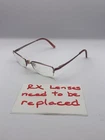 Easyclip P6019 Eyeglass Frames 50-17-135 Pink Hal Rim Metal Pre-owned. Price: $19.95.