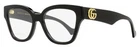 Gucci Sculpted Square Eyeglasses GG1424O 005 Black 54MM New. Price: $199.00.