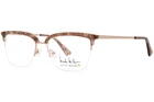 Nicole Miller Dix Bay C02 Eyeglasses Frame Women's Brown/gold Semi Rim 55MM New. Price: $99.95.