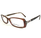 Salvatore Ferragamo Eyeglasses Frames 2615 494 Clear Brown Blue Silver 53-14-130 New. Price: $69.88.