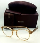 New Tom Ford Reading Glasses Tf 5524 045 49-19 Brown Crystal Round Frame Readers. Price: $399.99.