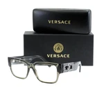 New Versace Eyeglasses Mod. 3350 5436 55-18 140 Grey Transparent & Silver Frames. Price: $389.99.