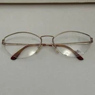 New Vtg Logo Paris Curved Brow Gold Half Rimmed Glasses Frames 57-19-135. Price: $30.00.